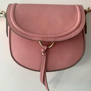 Blush Vegan Leather Crossbody Bag